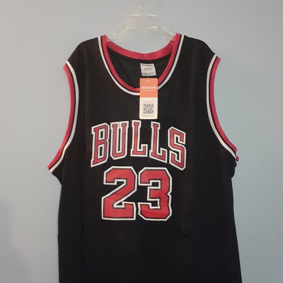 jordan 23 black and red jersey